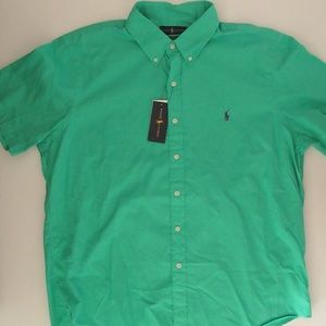 Polo by Ralph Lauren Shirts - Ralph Lauren SS Green Featherweight Twill Shirt Polo by Ralph Lauren Shirts - Ralph Lauren SS Green Featherweight Twill Shirt